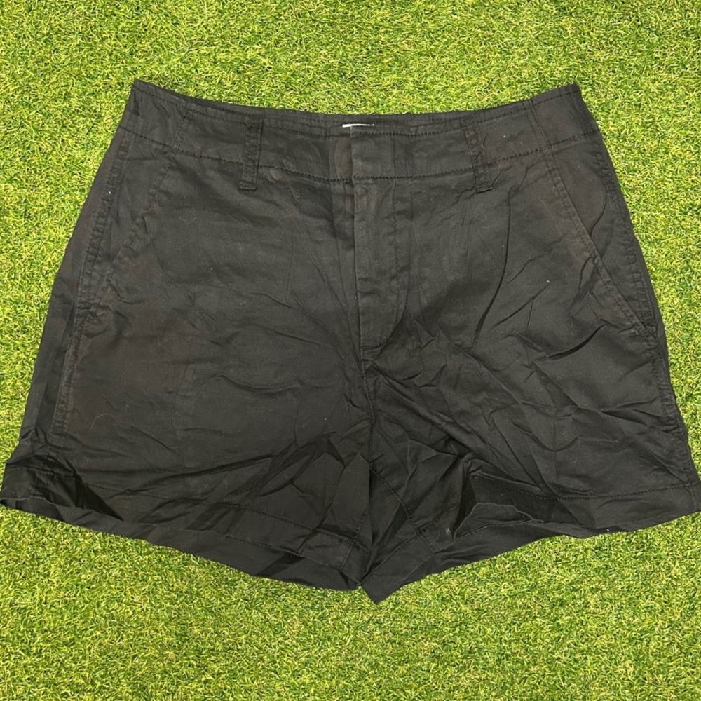 Gap Downtown Khaki Shorts Black Womens 8 Petite Casual Summer‎ Cotton Chino